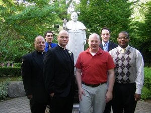 Thomas Roslak, RJ Aufieri and seminarians May 16 2010.jpg
